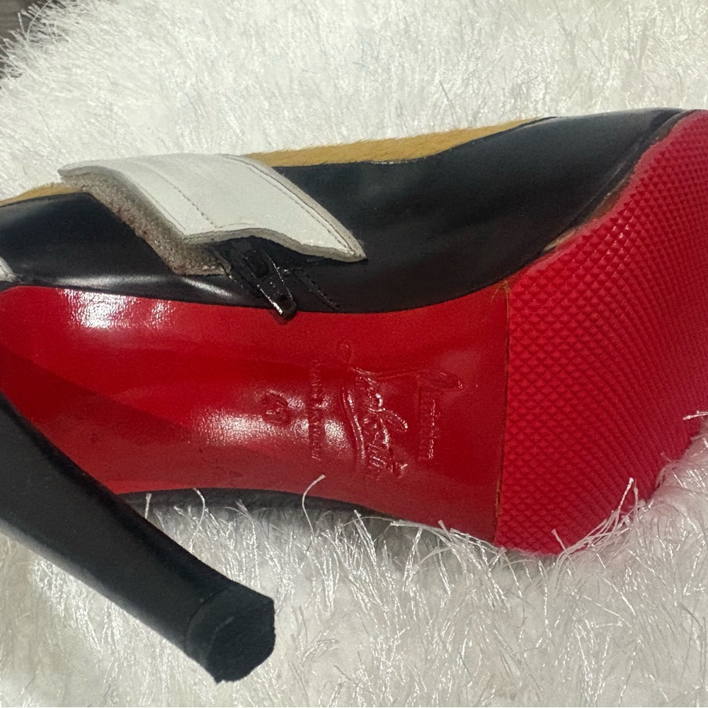 Christian Louboutin Pony Hair Calfskin Patchwork Booties, - Picture 3 of 4